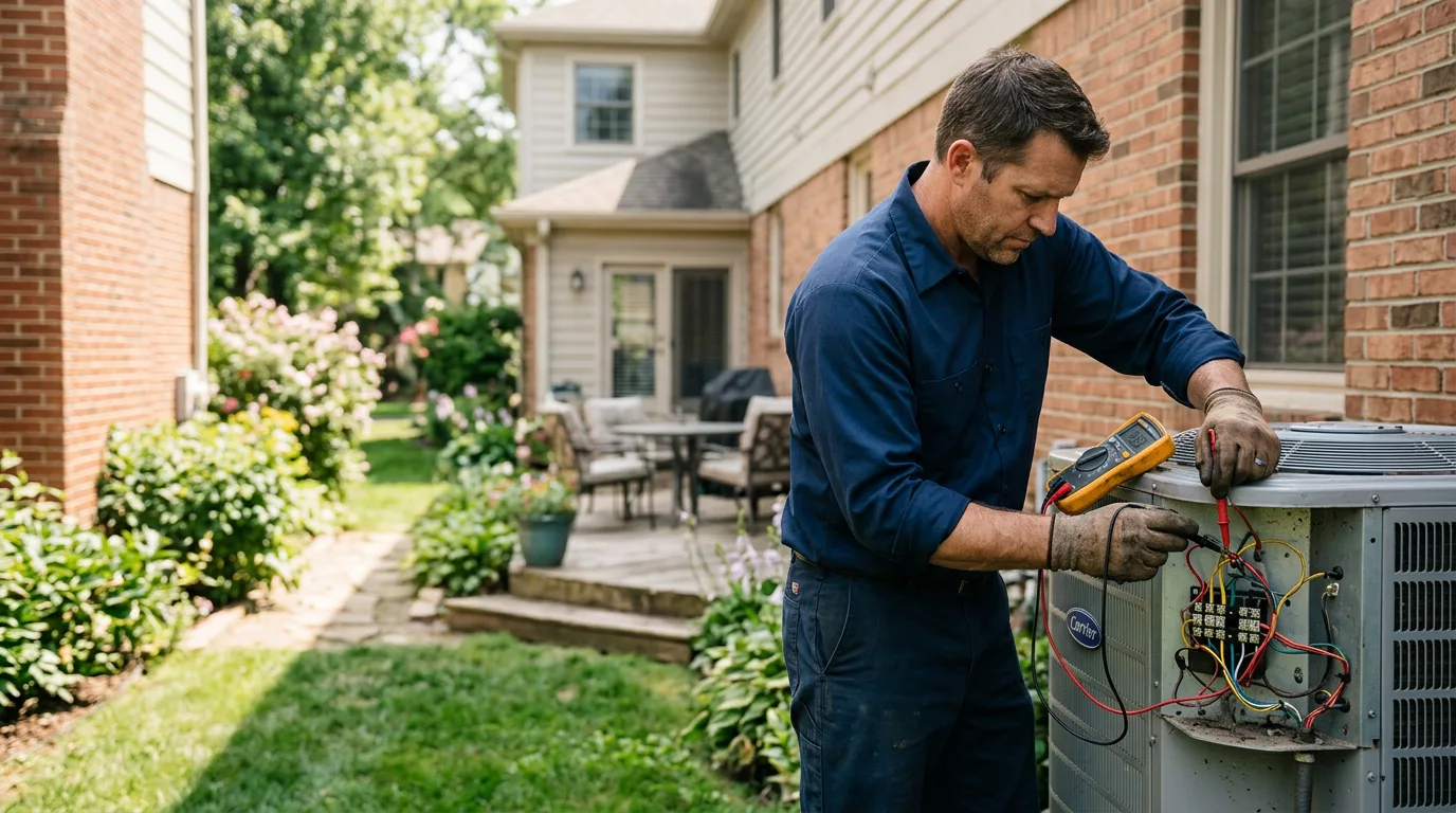HVAC technician working near Bernhards Bay, NY